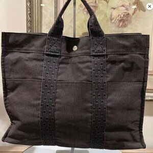 Hermes Toutte Fourre Tote in Gray and Black EUC